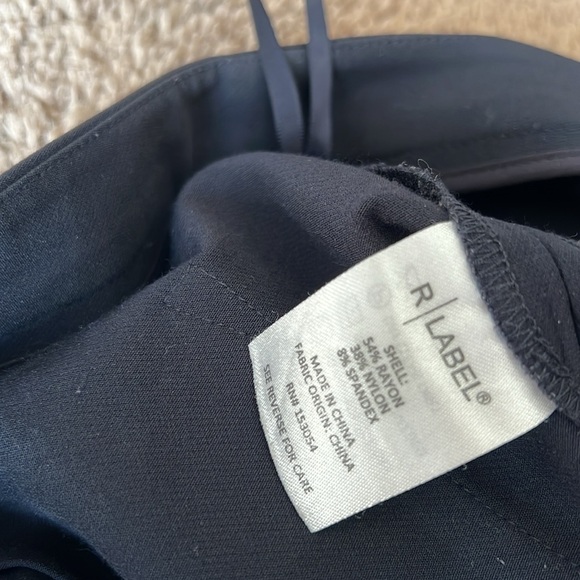 R Label The Reset Skinny Stretch Trouser Pants Navy - Picture 10 of 13